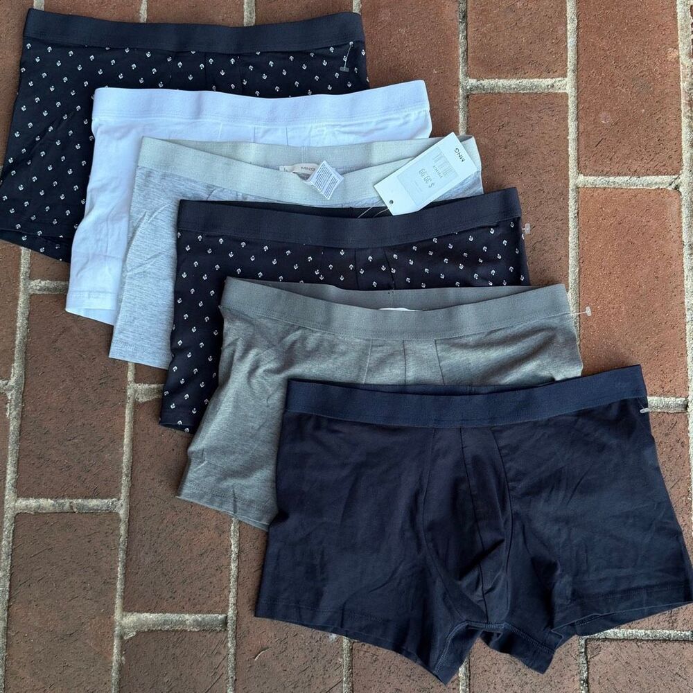 MNG Mango $240 lot of 6 Boxer Briefs Multicolor size mens Small NEW